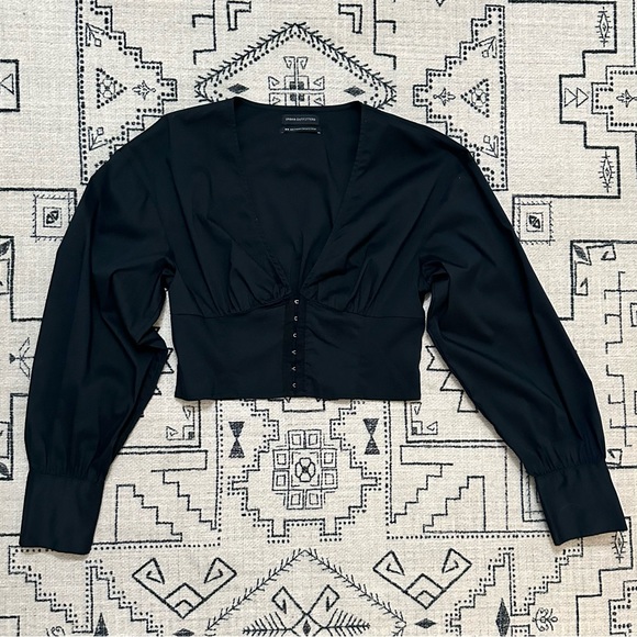 Urban Outfitters Pearla Black Corset Top - Picture 2 of 4